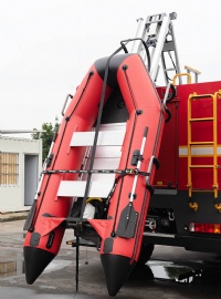 Pneumatic Flip Rack System for Rescue Boat